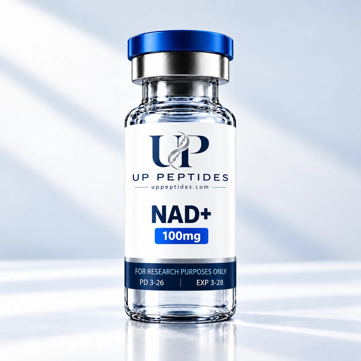 Clinical NAD+ Peptide Vial Render