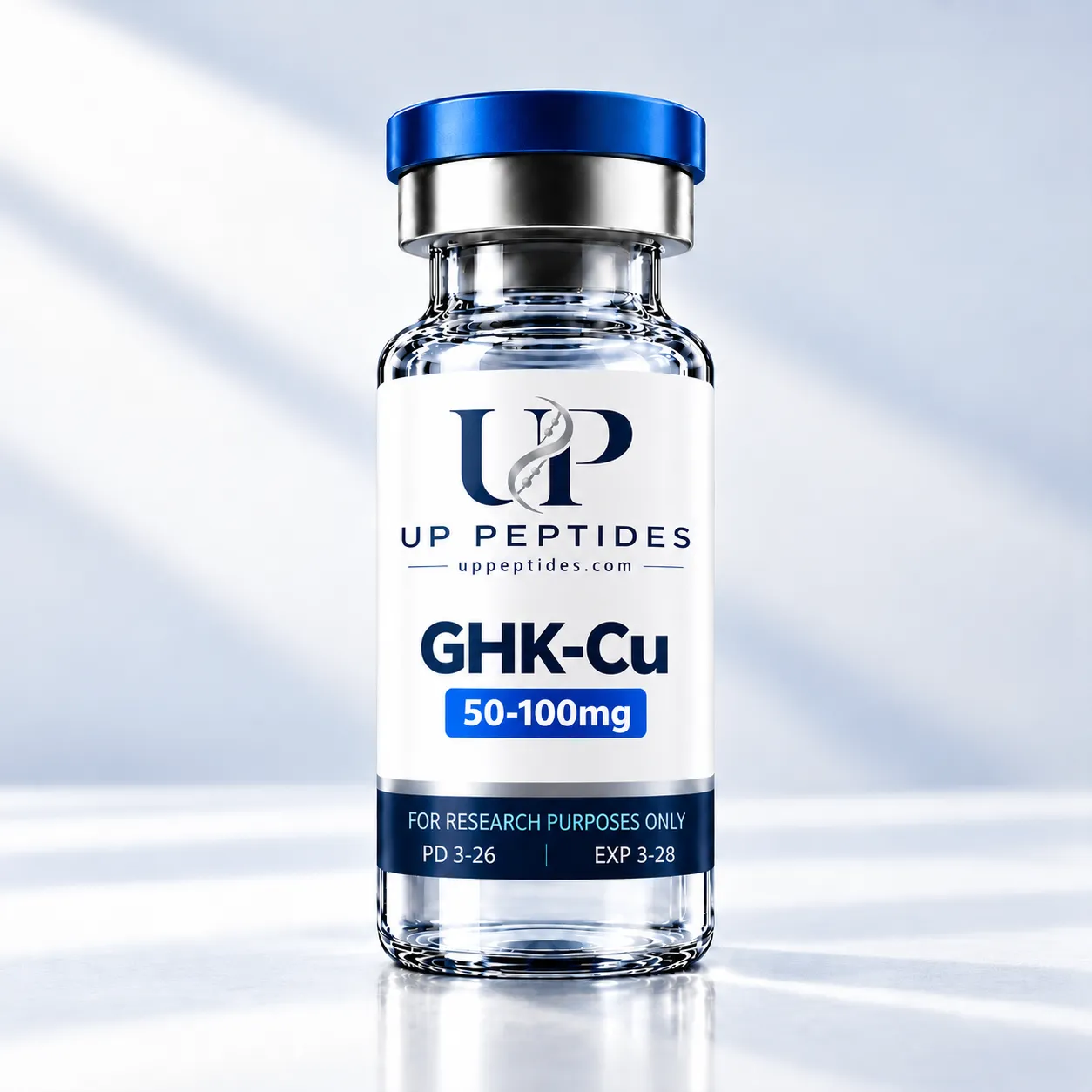 GHK-Cu Peptide Vial Studio Render