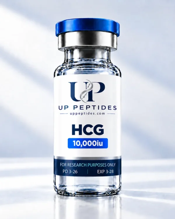 HCG Peptide Vial in Clinical Blue