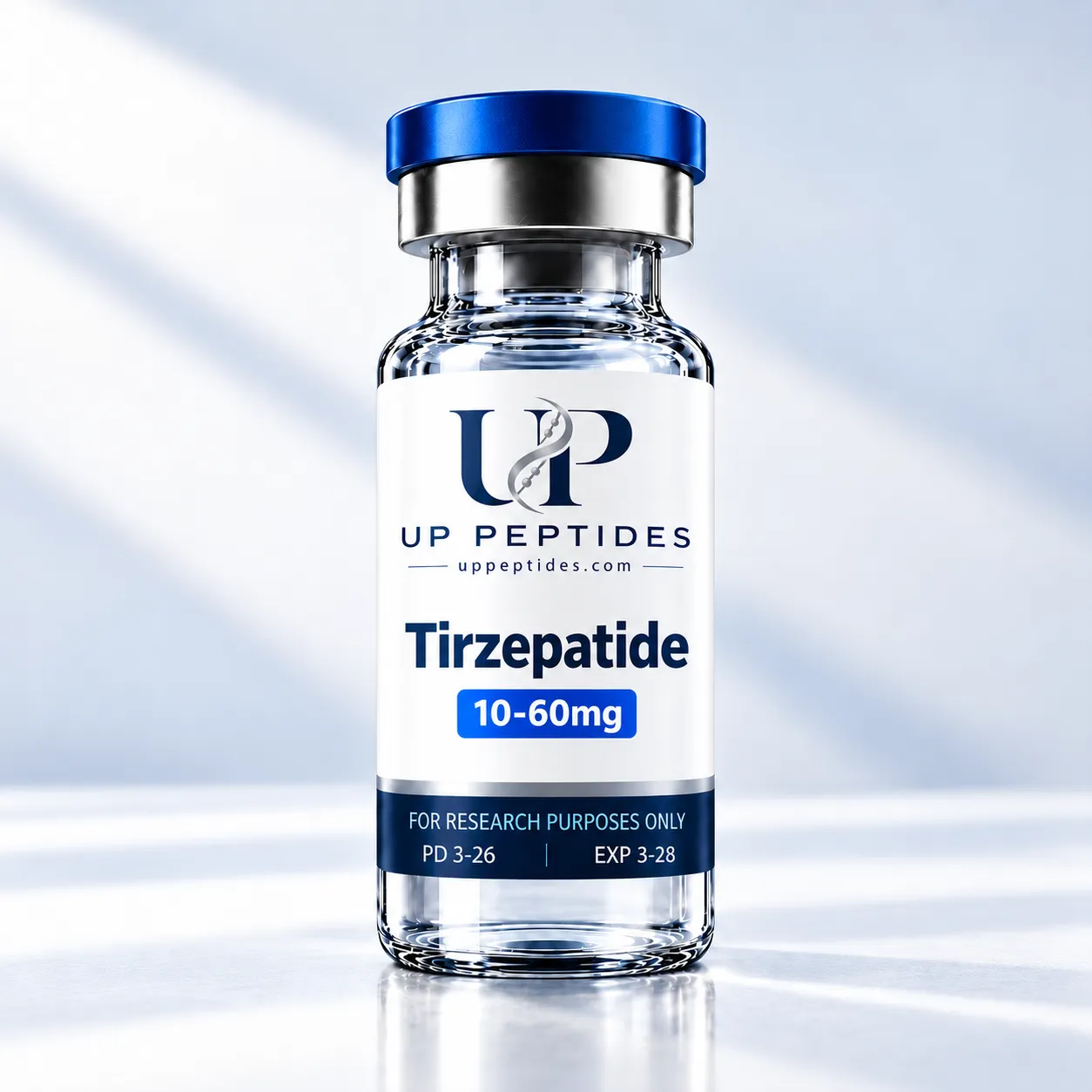 Tirzepatide Peptide Vial Render
